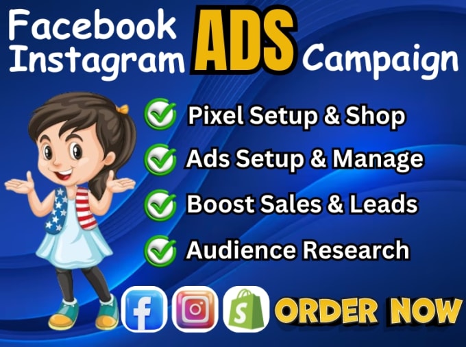 Gig Preview - Create meta, facebook, instagram, twitter and shopify ads for sale and leads