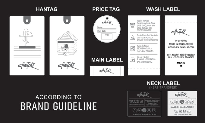 Gig Preview - Design hangtag, neck label, clothing label design