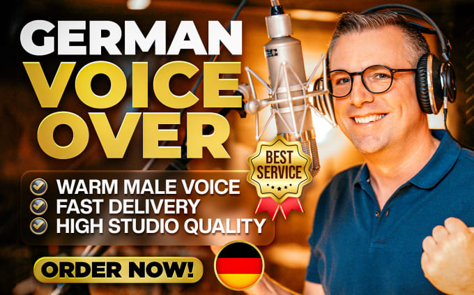 Gig Preview - Record a german audio book with my warm diverse male voice