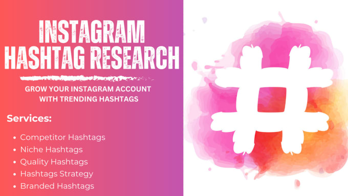 Gig Preview - Research personalized instagram hashtags to grow organically