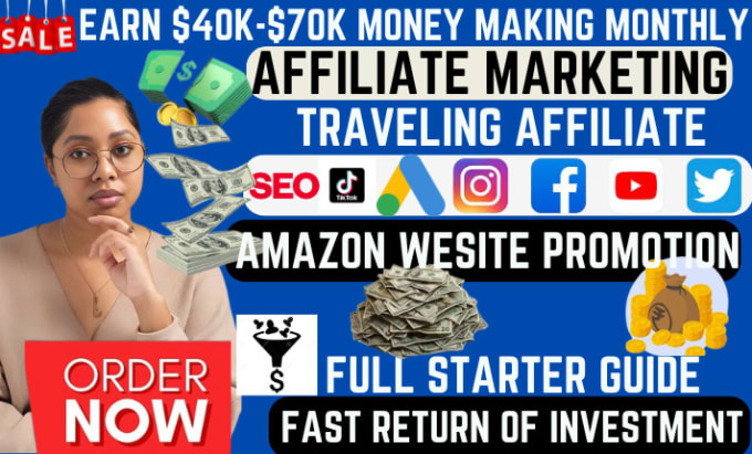 Gig Preview - Promote amazon affiliate website traveling affiliate promotion