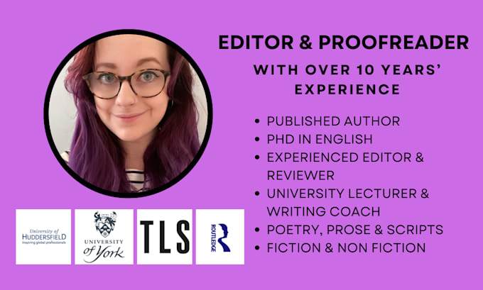 Gig Preview - Proofread and edit your novel, poetry or non fiction manuscript