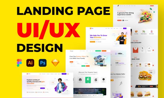 Bestseller - create auto layout in figma landing page UI template or website design