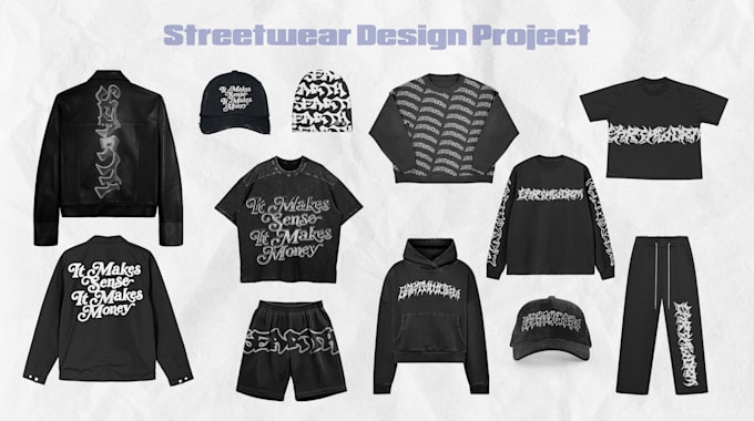 Gig Preview - Create a luxury streetwear design and mockup package for you