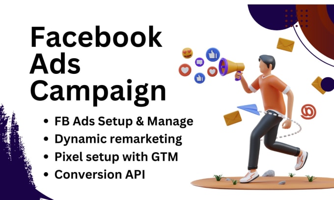 Gig Preview - Setup and manage facebook ads campaign with instagram ads