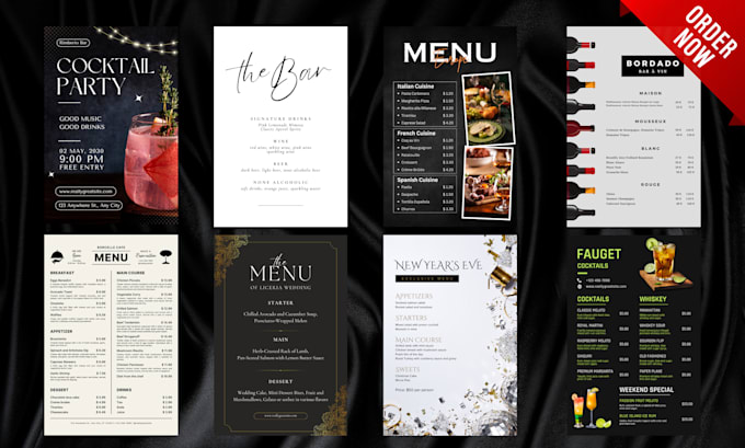 Bestseller - create professional restaurant, bar, cafe, and food truck menu designs