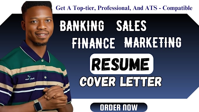 Gig Preview - Write ats optimized sales, accounting, marketing, finance, banking resume