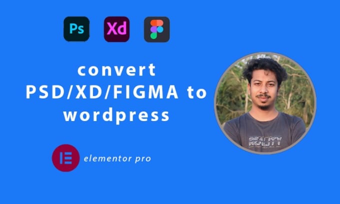 Gig Preview - Convert psd to wordpress and psd to elementor