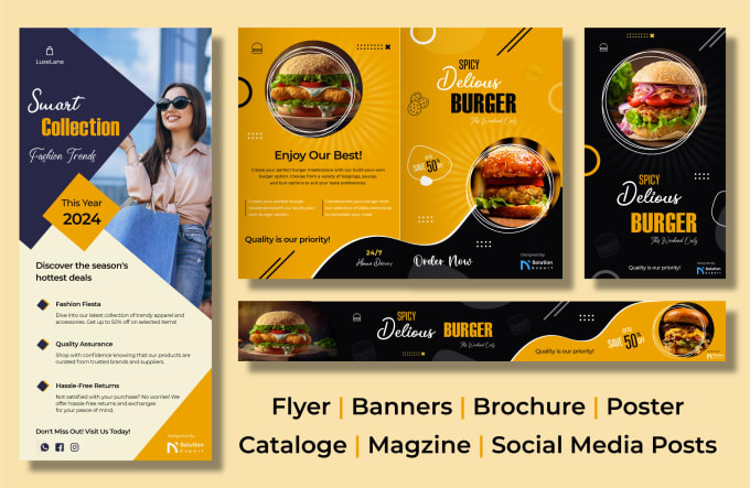 Gig Preview - Design modern flyer, brochure, poster, banner, catalog or leaflet