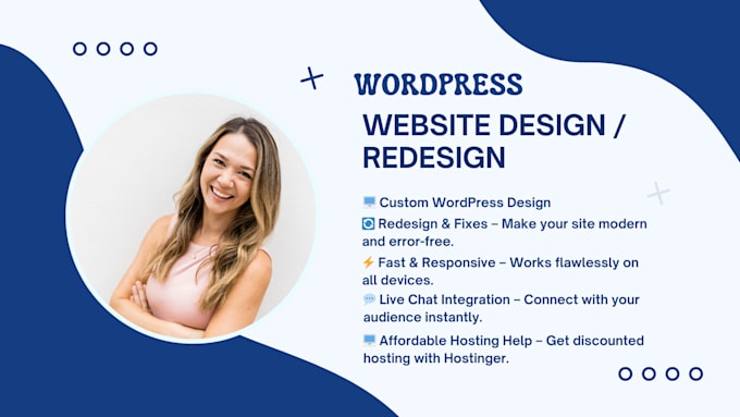 Gig Preview - Be your wordpress developer, design or redesign websites