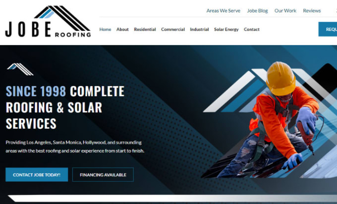 Gig Preview - Design roofing website roofing landing page roofing lead generation solar leads