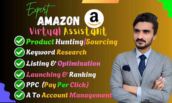 Gig Preview - Expert amazon virtual assistant fba SEO PPC store management