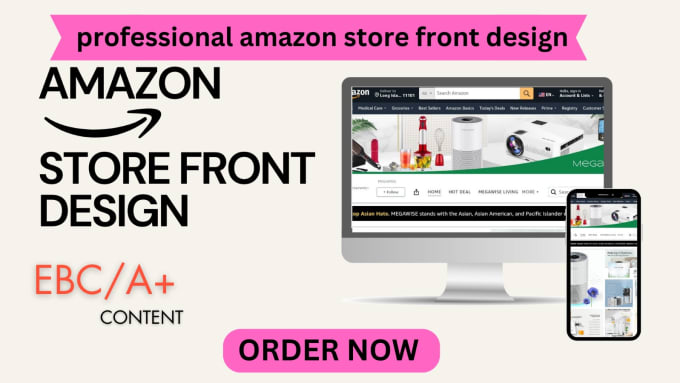 Gig Preview - Do amazon storefront design, amazon a plus content design