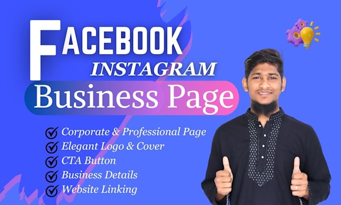 Gig Preview - Do facebook business page create, setup and manage