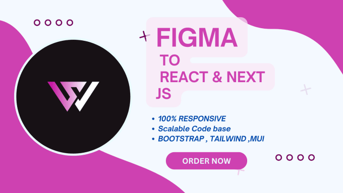 Gig Preview - Convert psd or figma to react or next js using tailwind css