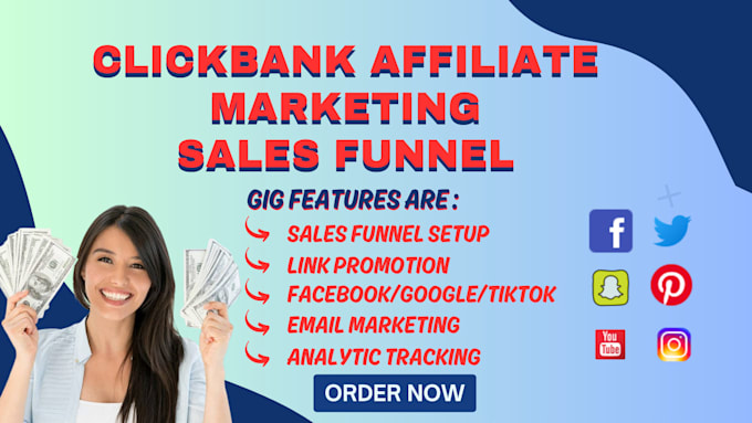 Gig Preview - Do amazon website link promotion , clickbank affiliate marketing sales funnel