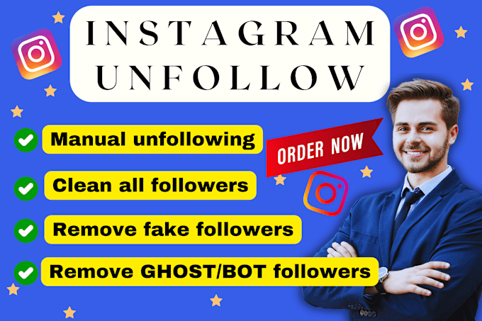 Gig Preview - Clean fake instagram followers and unfollow your followings