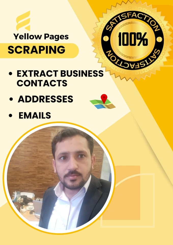 Gig Preview - Professional yellow pages data scraping service extract business contacts