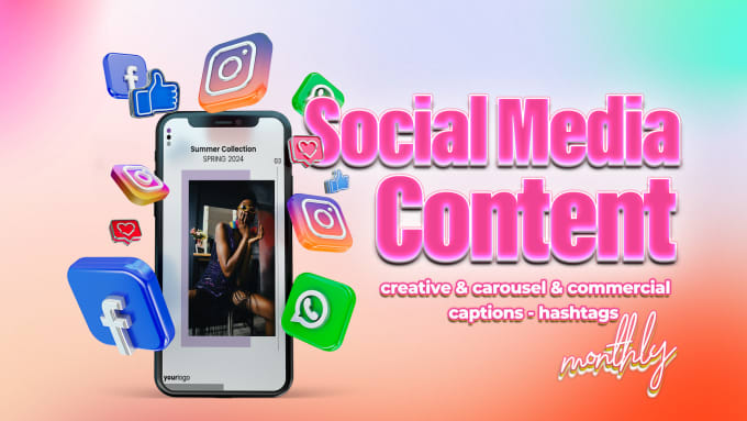 Gig Preview - Be your social media content creator and write captions