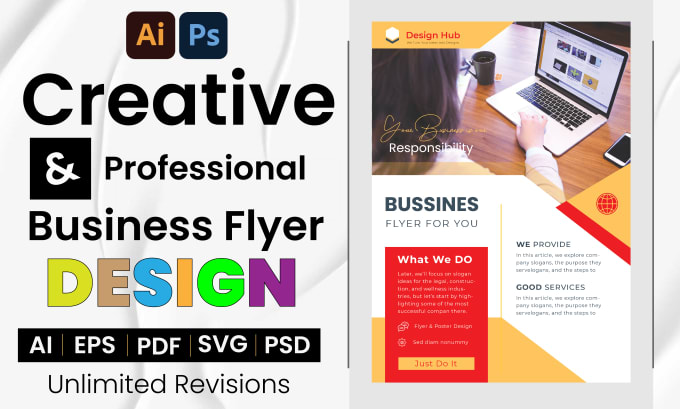 Gig Preview - Design a creative and professional business flyer for you