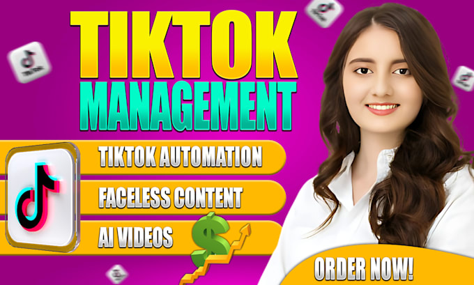 Gig Preview - Boost tiktok followers with ai video content ,expert faceless tiktok manager