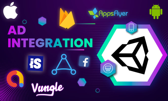 Gig Preview - Integrate admob, applovin, unity ads, firebase in unity 2d 3d game development