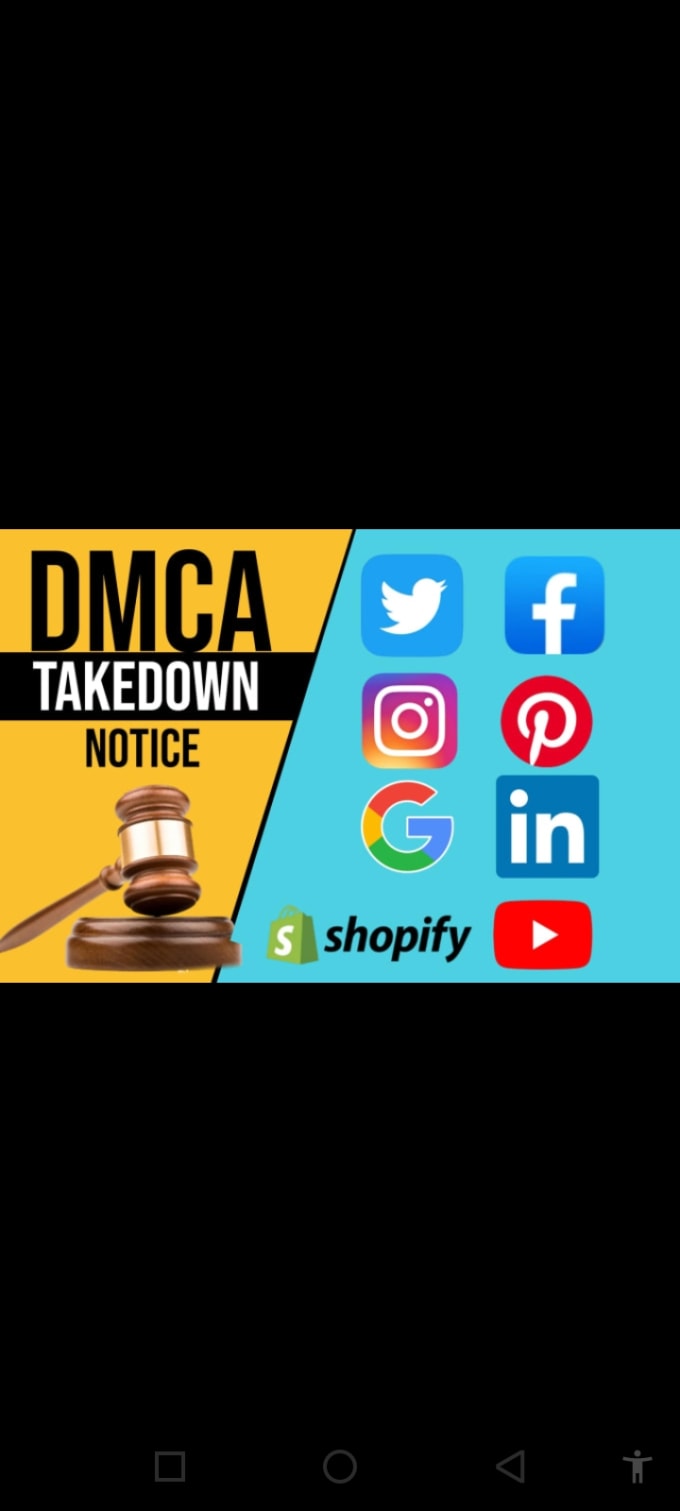 Gig Preview - Send dmca takedown notice to copyright , reddit, facebook