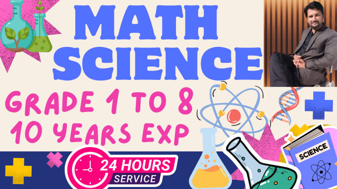 Gig Preview - Be maths and science tutor for your kids and chemistry tutor