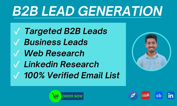 Gig Preview - Do highly targeted b2b lead generation, linkedin leads and email list building