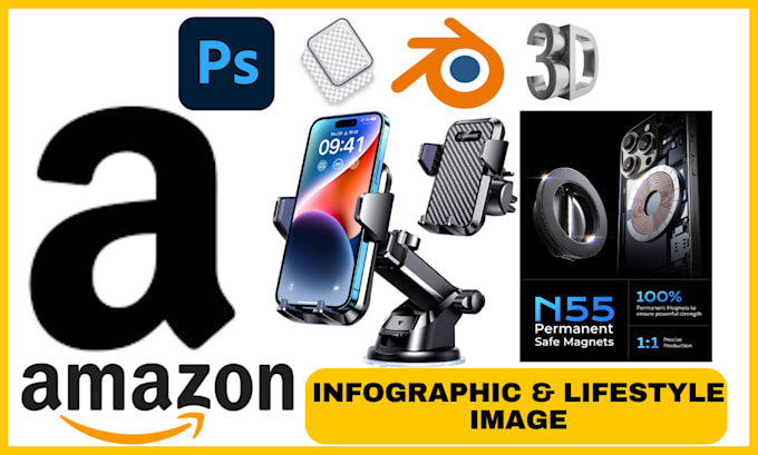 Bestseller - do amazon 3d product rendering amazon photography infographic lifestyle images