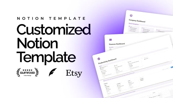 Gig Preview - Create a perfect custom notion template for you