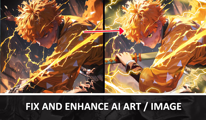 Gig Preview - Fix your ai generated art image, repaint and enhance it