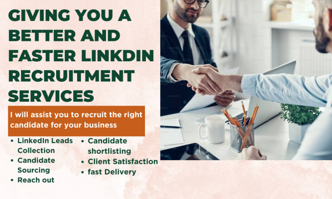 Gig Preview - Recruit and source best candidate for your business using linkedin recruiting