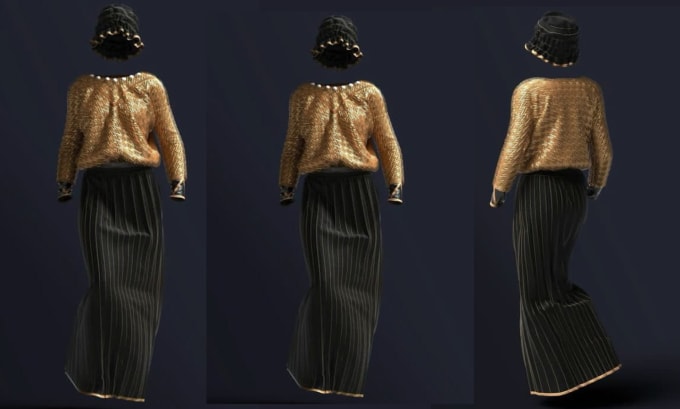 Gig Preview - Create 3d clothing garment second life 3d fashion design costume clo 3d apparel