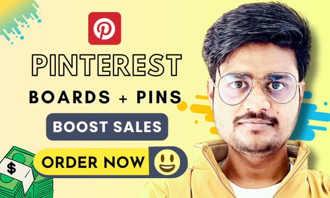 Gig Preview - Optimize pinterest account, and do pins and boards to boost traffic