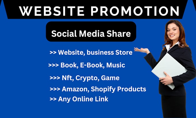 Gig Preview - Promote your business website book blog amazon product link