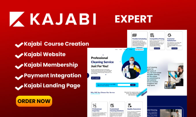 Gig Preview - Build your kajabi landing page, kajabi website, kajabi online course fast