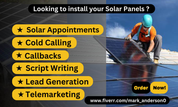 Gig Preview - Schedule solar appointments with motivated homeowners