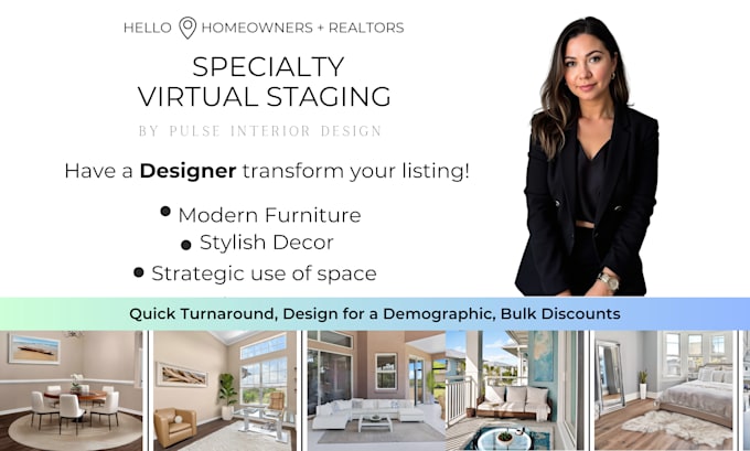 Gig Preview - Virtually stage real estate using interior design