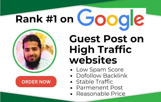 Gig Preview - Do guest guest posting services on high traffic premium websites