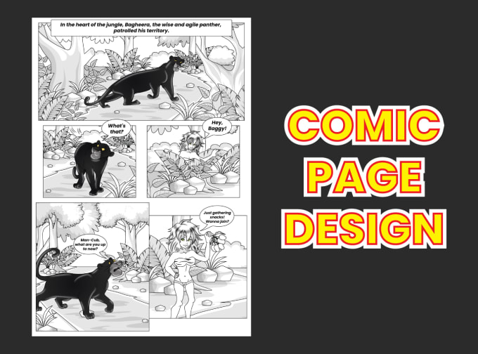 Gig Preview - Design an amazing comic book page illustration based on your scripts