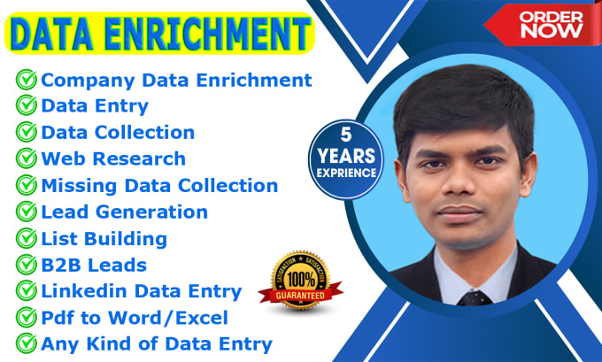 Gig Preview - Do data enrichment, data entry and company data entry