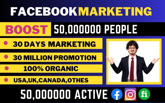 Gig Preview - Do organic facebook marketing and 30m promotion