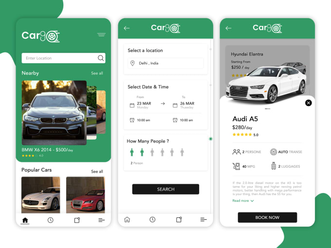 Gig Preview - Build car rental mobile app development cab booking app uber hire app developer