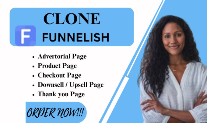 Gig Preview - Design or clone funnelish advertorial page, product page, or check out page