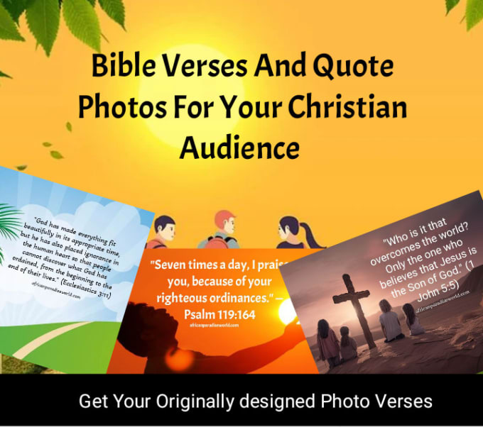 Gig Preview - Create bible verses and photo quotes for your blog posts