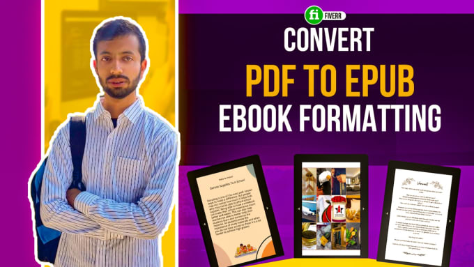 Gig Preview - Convert pdf to epub and do ebook formatting