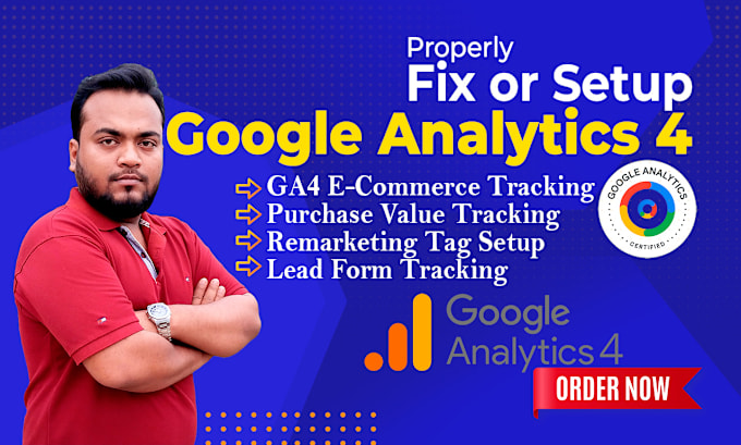 Gig Preview - Fix or setup google analytics 4 ga4 server side and ga4 ecommerce tracking