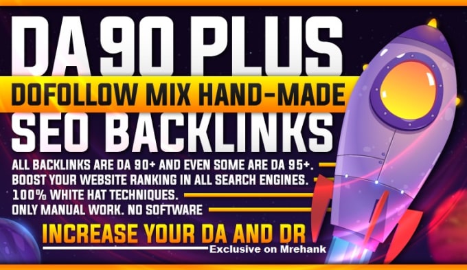 Gig Preview - Provide da90 plus unique domain dofollow mix hand made SEO backlinks