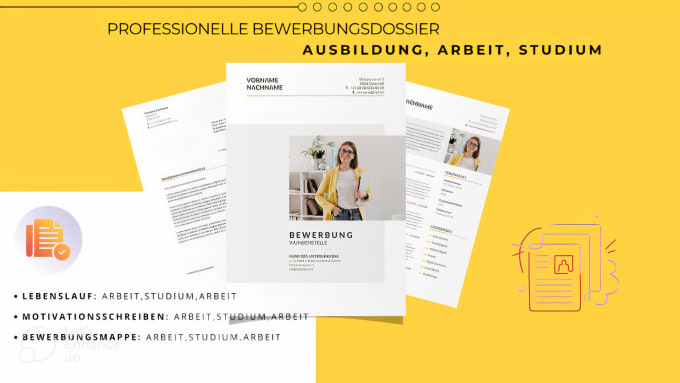 Gig Preview - Create a professional german CV and cover letter